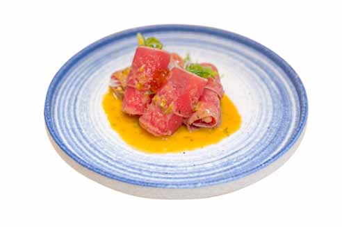 Su-miso Glazed Tuna Tataki